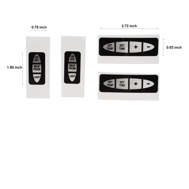 Label for Covering Button Holes, Fix for Masterbuilt Control Panel 9007140014 Button Overlay that Delaminates