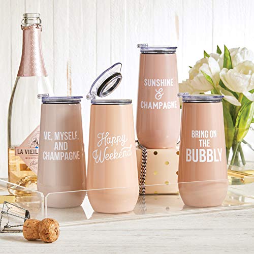 Santa Barbara Design Studio SIPS Drinkware Champagne Tumbler, 12-Ounce, Bubbly 12 Ounces