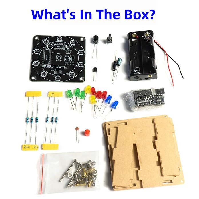 DIY Soldering Kit for a Lucky Carousel, Electronics Soldering Kit with LED Wheel of Fortune, 3-5V | Soldering Project Kit with Components, PCB & Acrylic Housing, Soldering Kits for Adults, Soldering Iron Beginners & Soldering Enthusiasts