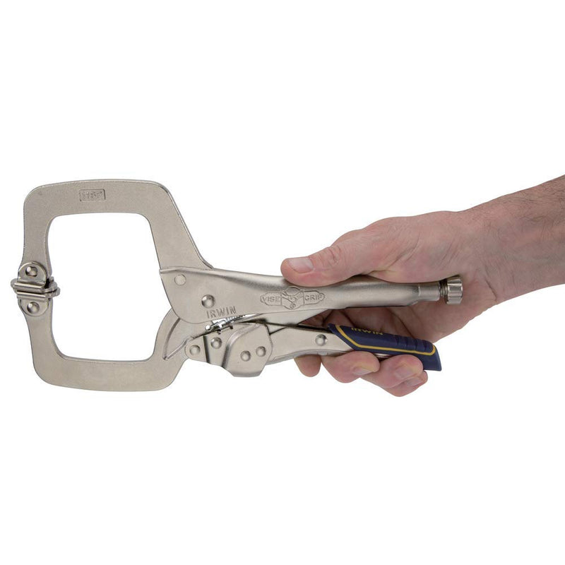 IRWIN VISE-GRIP Welding Pliers, Fast Release, C-Clamp with Swivel Pads, 11-Inch (IRHT82586) 11" Pliers w/ Swivel Pads (New)