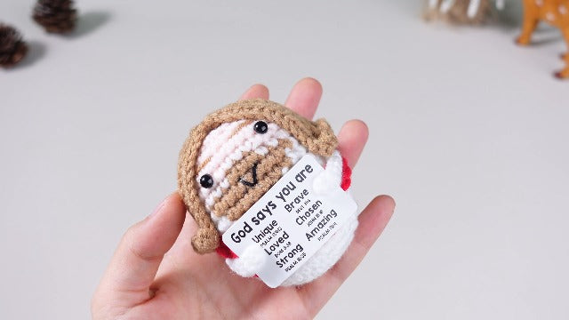 Marsui 5 Pcs 10 Pcs Crochet Dolls Jesus Figures Christian Gift, Colorful