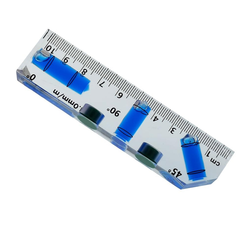 [Australia - AusPower] - Magnetic Level Tool with Angle Gauge, 45 Degree Board, Bubble Level with Strong Magnets, Mini Water Scale for Construction (102mm) 102mm 