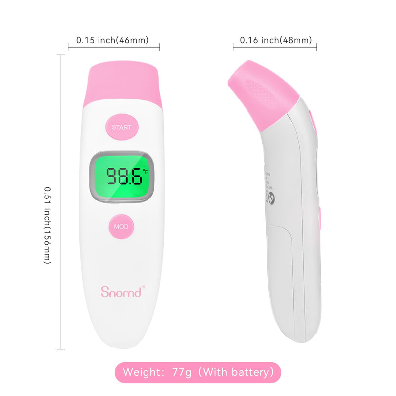 [Australia - AusPower] - Forehead and Ear Thermometer 3 in 1 Non-Contact Backlight Body Object Temperature Checking Sensor Touchless Digital Thermometer with Fever Alert ET003 