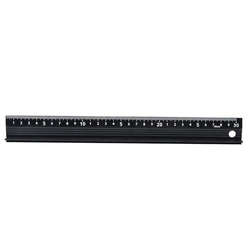 [Australia - AusPower] - L-type cutting ruler, aluminium alloy, metal craft, safety ruler, measuring tool with non-slip strips for measuring leather (L-Type 30 cm) L-Type 30cm 