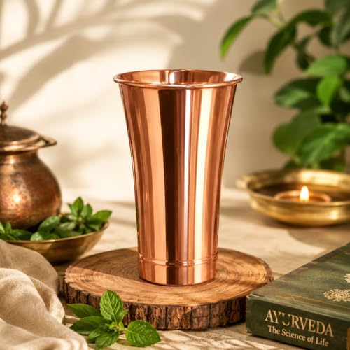 20 oz Pure Copper Cup – Hand Hammered Heavy Gauge Solid Copper Drinking Tumbler for Water, Cocktails, Moscow Mule & Ayurvedic Use