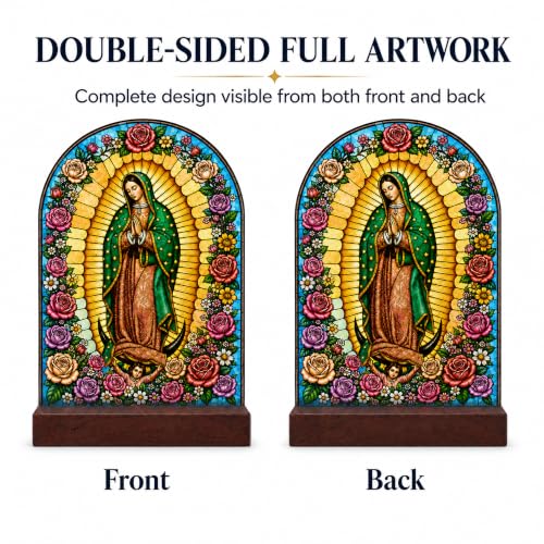 Our Lady of Guadalupe Acrylic Plaque, Double-Sided, 5.9 x 8.8 Inch Our Lady of Guadalupe