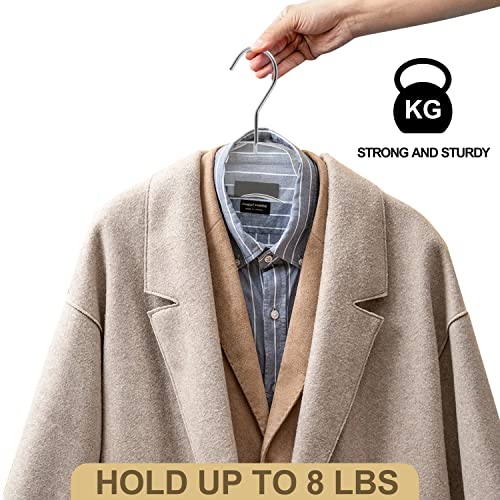 Quality Acrylic Clear Hangers, Made of Clear Acrylic for a Luxurious Look and Feel with Swivel Hook (Clear - Shirt, 5) Clear - Shirt
