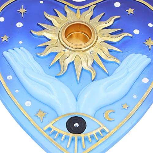 Nemesis Now Fortunes of the Sun Incense Burner 15cm, Resin, Palmistry Incense Holder, Sun and Stars Palmistry Design, Cast in the Finest Resin, Hand-Painted, Holds Incense Cone