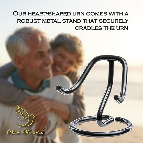 Small Urn for Ashes Keepsake for Women and Men - Religious Mini Heart Urns for Human Ashes Male or Female - Heart Shaped White Mini Urns with Cross