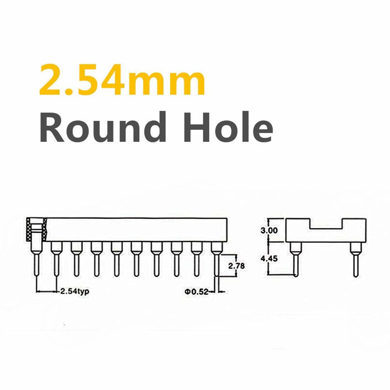 [Australia - AusPower] - 30 Pcs 2.54 mm Pitch 8 Pins Circular Hole Soldering DIP IC Socket Adaptor 08P 