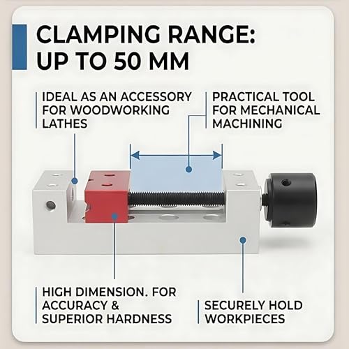 YWBL-WH aluminum mini drill press bench vise with parallel jaws and flat clamp opening for table mounting