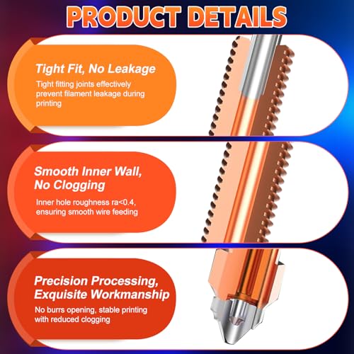 4pcs Quick-Swap 3D K1C Nozzle Kit for Creality, High Flow Pressure Nozzle, Key Nozzle Cleaner and Thermal Paste Compatible with K1C/Ender 3 V3/Ender 3 V3 Plus/K1 MAX 3D Printer