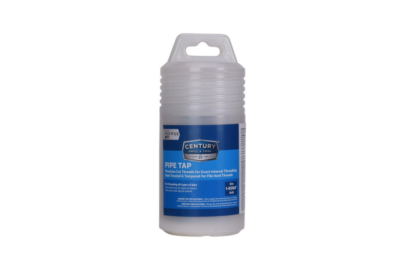 Century Drill & Tool 97208 High Carbon Steel National Pipe Tap, 1-1/2-11 1/2 NPT 1-1/2 to 11 1/2 NPT