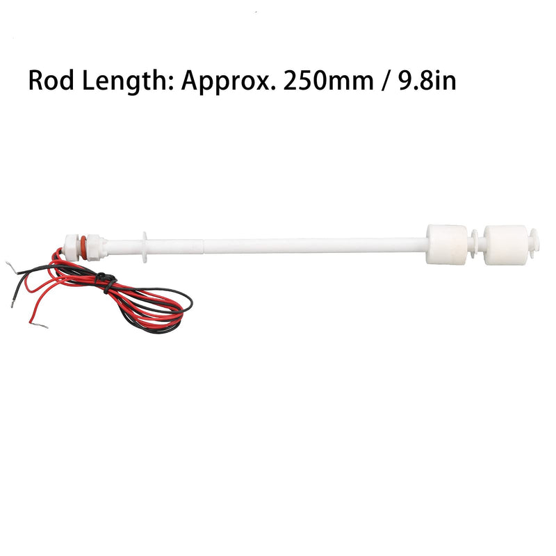 [Australia - AusPower] - PP Float Switch, Liquid Level Controller 250mm Double Floaters Float Switch for Tank Liquid Water Level Detection 