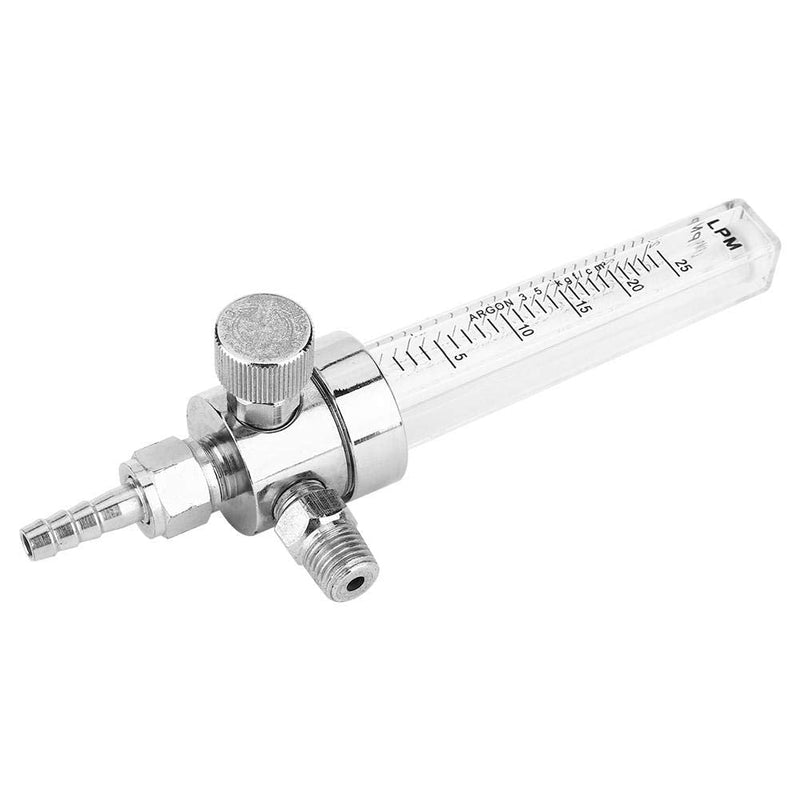 [Australia - AusPower] - Gas Flow Meter, WL-12 Tube Type Copper Chrome Plated Air Gas Flowmeter, NPT 1/4 Inlet Thread, 1-25 m3/h Measuring Range, Oxygen Flow Meter 