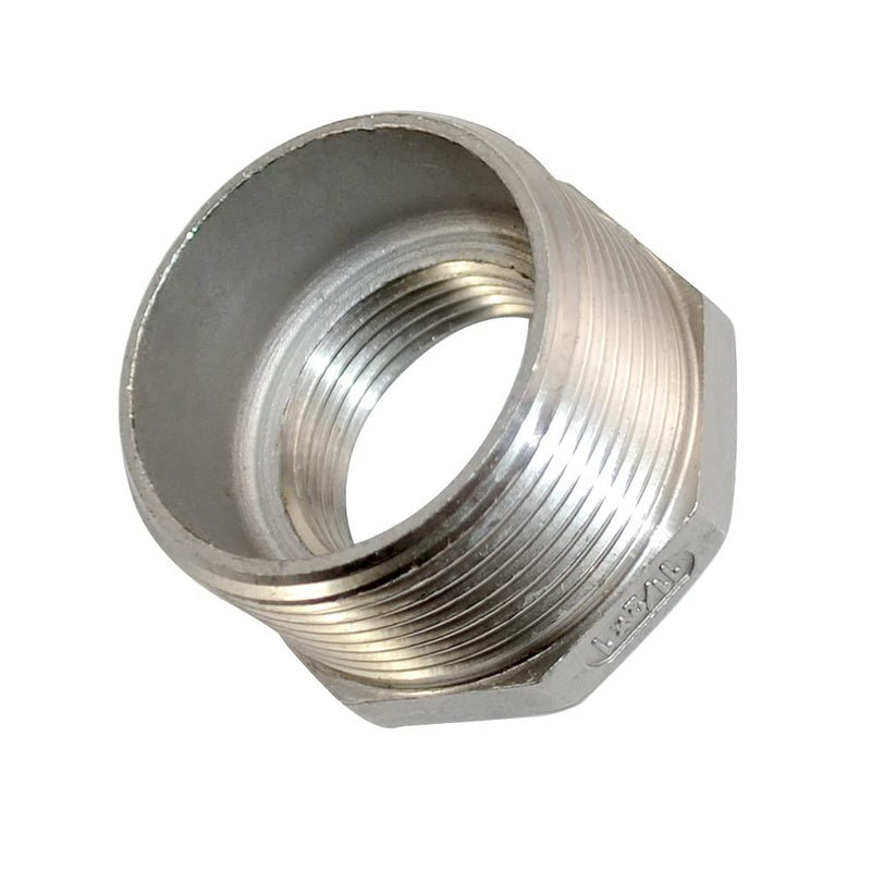 [Australia - AusPower] - 1-1/2" Male NPT to 1" Female NPT Female Reducing/Reducer Bushing Pipe Fitting,Adapter,Stainless Steel SS 304 Hex Bushing 1-1/2" Male to 1" Female 
