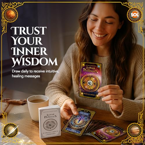 SOL 60pk Lunar Pathways Oracle Cards Deck - Spiritual Oracle Deck