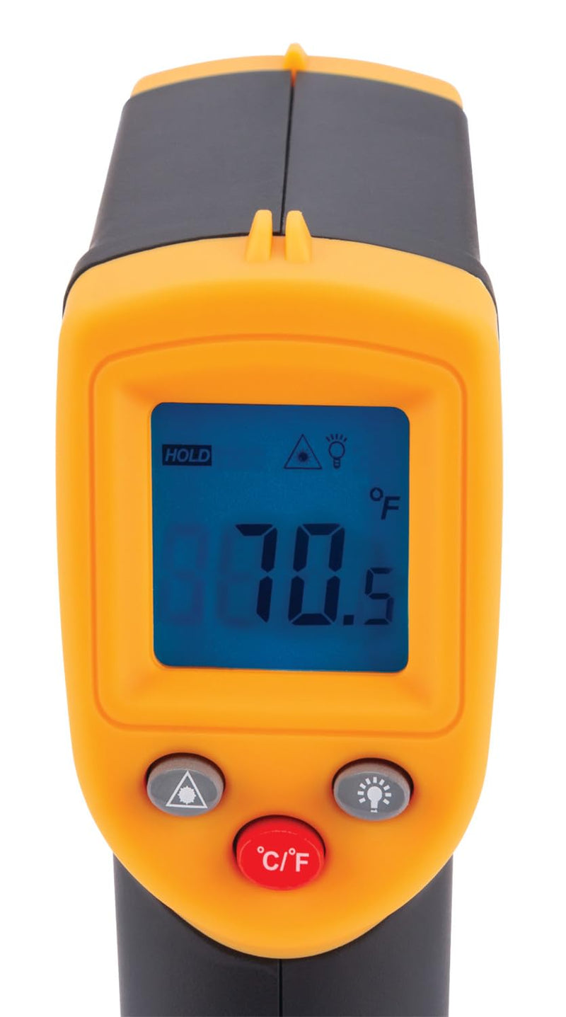 [Australia - AusPower] - Performance Tool W89722 Non-Contact Digital Laser Infrared Thermometer, Orange and Black With 12:1 Spot Ratio 