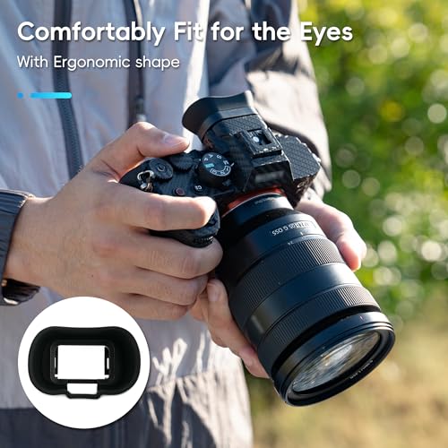 Extended A7R VI A7V A7R V A7IV Eye Cup, Replace Sony FDA-EP19 Eyepiece Cup Replaces Sony FDA-EP19 (0.8 '' Height)
