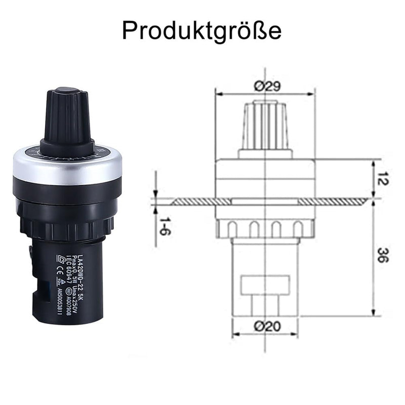2 pieces 5k potentiometer switch panel installation VSD VFD