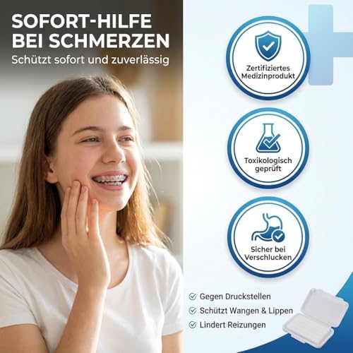 MORSA Dental Braces Wax Set of 10 - 10 Cans of 5 Strips | Orthodontic wax | Dental Wax Transparent | 125 Years of Expertise | ISO 13485 | Toxicity Tested | Made in Germany 10x cans
