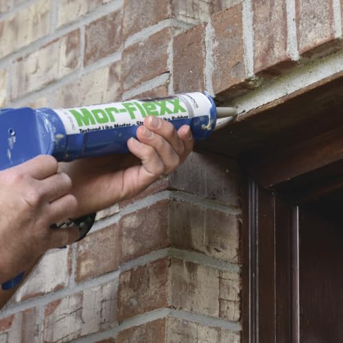 Sashco Mor-Flexx textured gray caulk, 10.5 oz tube for tile grout repairs