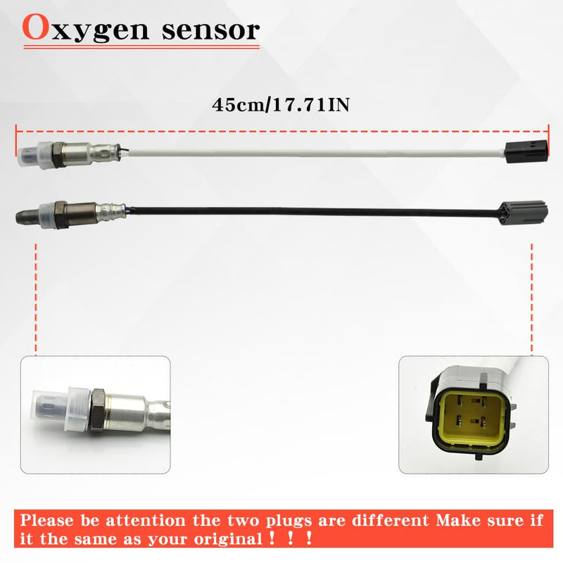 2 PCS 234-9036 234-4190 Oxygen Sensor Upstream Downstream Compatible with Nissan Altima 2.5L 2007-2013 O2 Sensor for Nissan Rogue 2.5L 2008 2009 2010 2011 2012 2013