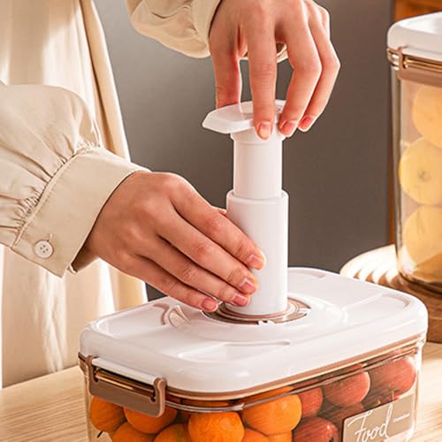 Vacuum Seal Container Hand Pump Food Saver Accessories Time Compass Manual Air Pump Design For Quick Marinating 1.2L Rectangle
