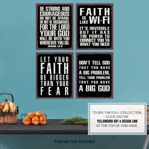spiritual Religious Scripture Wall Art - masculine Christianity - Christian Gifts for Men, Man cave Home Decor - Catholic Gift - Inspirational Motivational poster - God Wall Decor - Faith Decoration