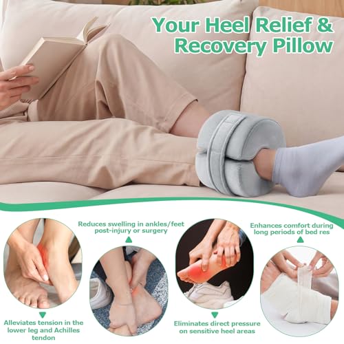 Ryfinvse foot elevation pillow made of high-density foam, designed for ankle and leg support during rest or recovery.