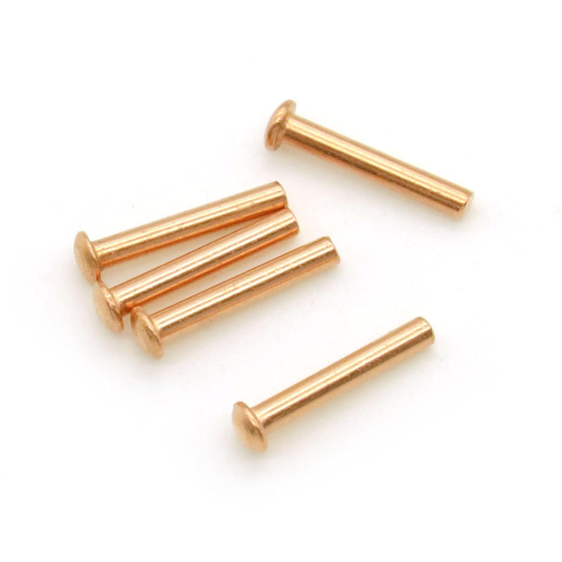 [Australia - AusPower] - 100 Pieces Round Head Solid Rivets Fasteners Copper Rivets (M2x12) M2x12 