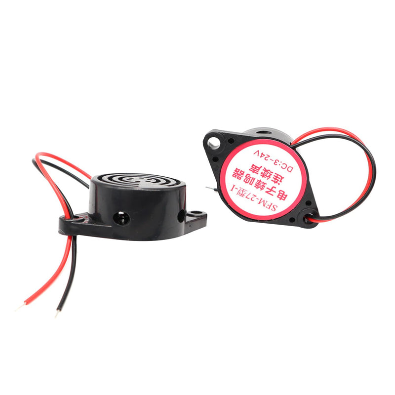 [Australia - AusPower] - 5PCS Active Piezo Buzzer 24V 3015 Adjustable Volume High Decibel Piezo Beep Tone Alarm Ring Continuous Sound Black 