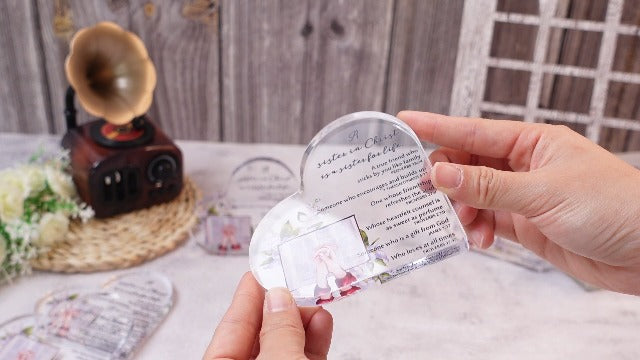 Barydat 5 Pcs Sister in Christ Gifts for Women Christian Acrylic Desk Decor