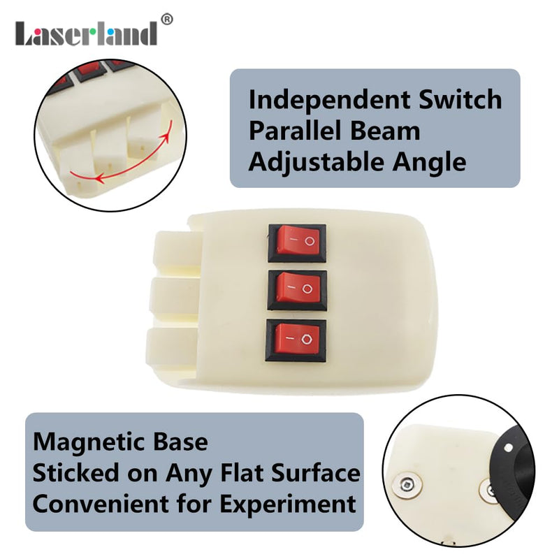 [Australia - AusPower] - Physics Optical Experiment Kit Reflector Refraction Triangular Prism Convex Lens Concave Mirror Linear Light 