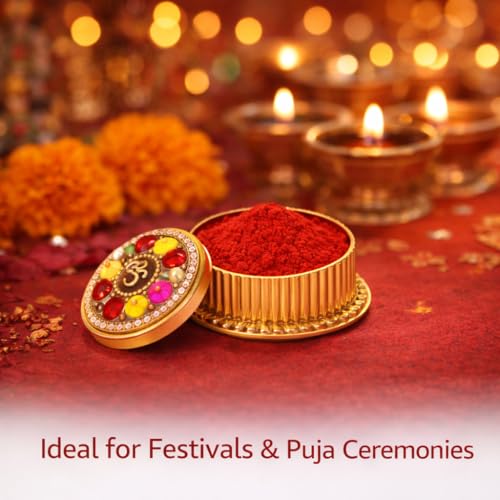 Red Sindoor Powder for Women Puja Tilak | Kumkum for Hindu Rituals, Suhaag & Festivals | Natural Red Sindoor | 10g