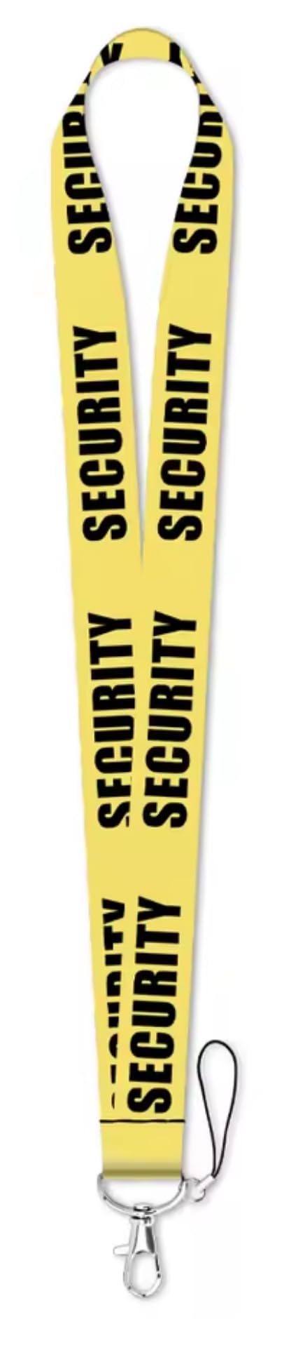 Security Personnel Professional Safety Bodyguard Body Guard Police Officer Yellow Tape Protect Protection Services Hostage Secure Safe Office 17.7" Neck Lanyard Keychain Holder ID Badge Strap