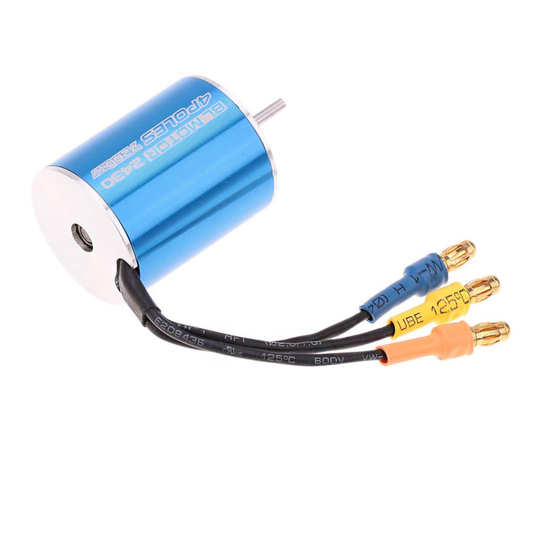 Surpass Hobby 2430 5800KV 7200KV 4P Sensorless Brushless Motor & 25A Brushless ESC Electric Speed Controller for 1/16 1/18 RC Car Truck Model (7200KV)