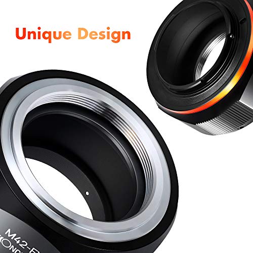 K&F Concept M42 to Fuji X Lens Mount Adapter for M42 Screw Mount Lens to Fujifilm Fuji X-Series X FX Mount Mirrorless Cameras with Matting Varnish Design for Fuji XT2 XT20 XE3 XT1 X-T2