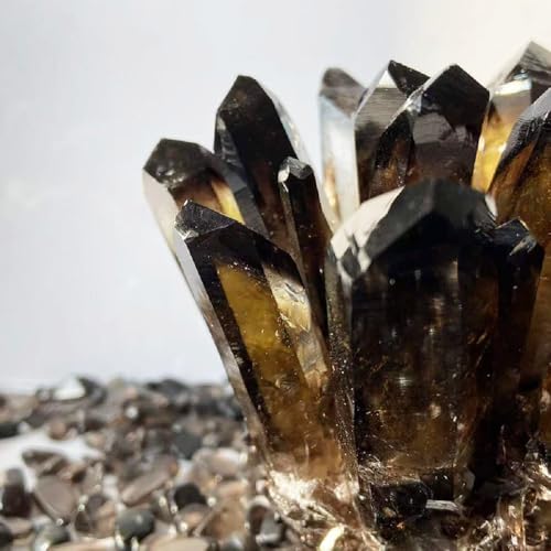 Smoky Quartz Crystal Cluster Large Quartz Crystal Cluster Natural Healing Stones Crystal Quartz Cluster Natural Crystal Quartz Stones for Relaxation Crystal Quartz Cluster 0.66 Pound