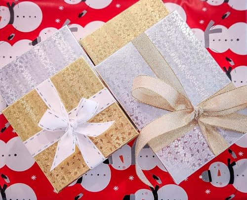 15 Pack Cotton Filled Silver Foil Paper Cardboard Jewelry Bracelet Necklace Watch Collectible Gift and Retail Boxes Size: 7" x 5" x 1-1/8" Inch by R J Displays