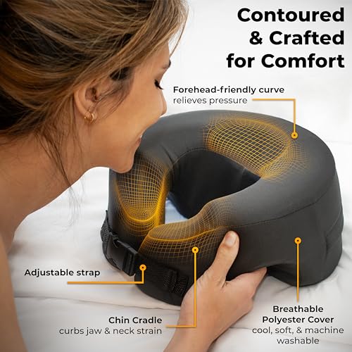 Faceplant Face Down Pillow - Adjustable Memory Foam Stomach Sleeping Pillow - Face Down Pillow after Eye Surgery - Massage Headrest for Bed - and Prone Cushion for Rest and Recovery Reimagined