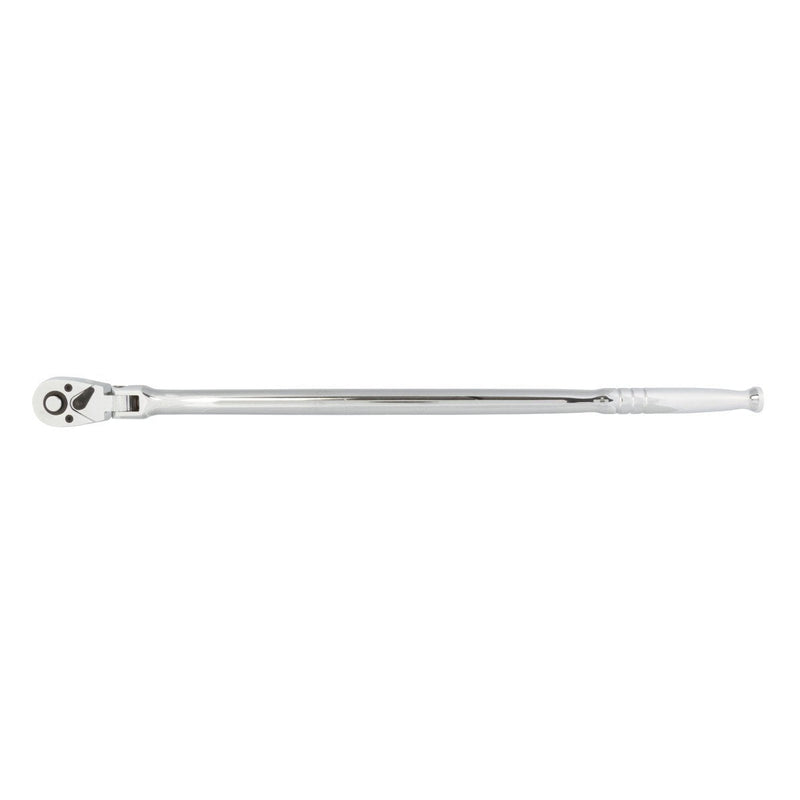 Steelman 18-inch, 3/8-inch Drive, 72-tooth Flex-Head Ratchet, Flexible Head Can Tilt 180 Degrees, Quick Release, Durable Steel, Long Extended Handle 18-Inches