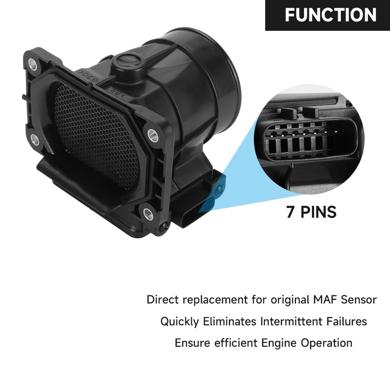 Mass Air Flow Sensor Meter Sensor MAF Sensor - Compatible for Dodge Stratus 4 Cyl 2.4L, 6 Cyl 3.0L 2001-2005 (Base, Limited, LX, LXi) - Replace Part MD336501, 7460013