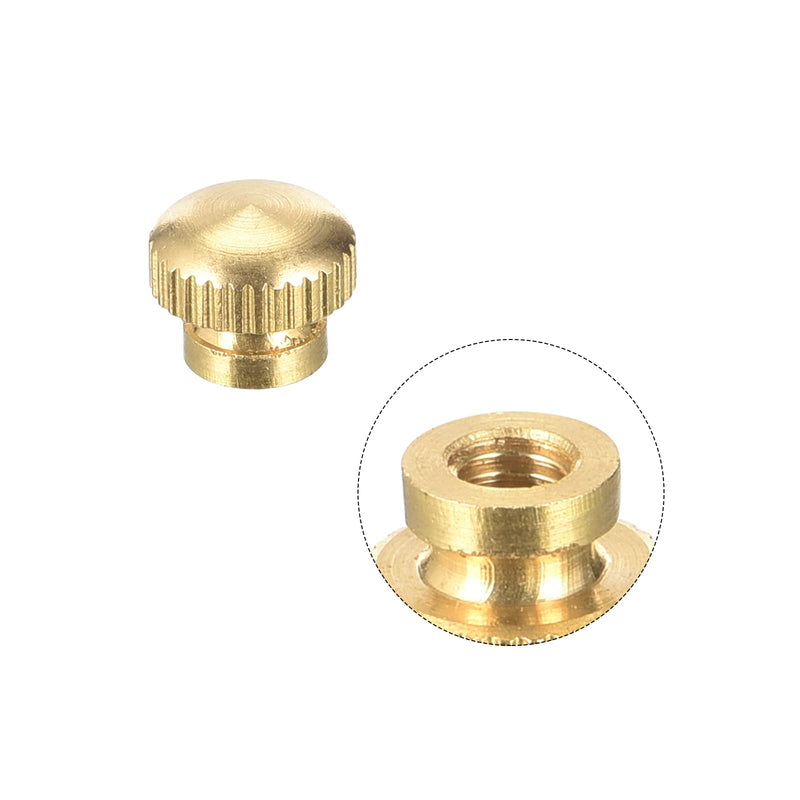 [Australia - AusPower] - uxcell Brass Knurled Thumb Nuts, M4x0.7mm Round Stepped Knobs Fasteners for 3D Printer, Electronic Equipment 4Pcs 4 