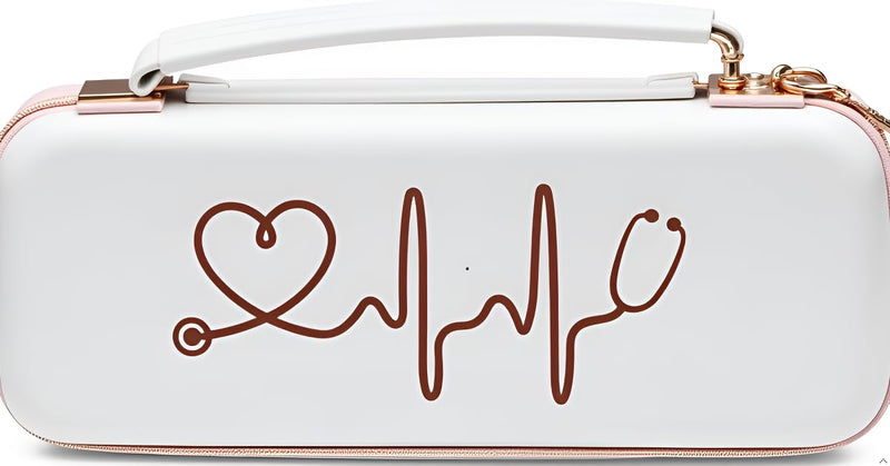[Australia - AusPower] - White Stethoscope Case- Stetho Carrying bag – Hard Shell Protective Travel Bag for Doctors, Nurses & Medical Students – White protective case" 