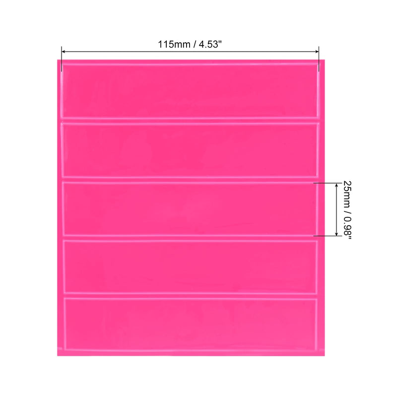 PATIKIL 4.5 x 1 Inch Safety Reflective Stickers, 40Pcs Adhesive Night Warning Sticker Waterproof Reflector Tape Strip for Helmet Hard Hat Clothing, Pink