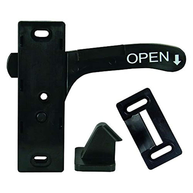 JR Products 10765 Screen Door Latch - Right Hand , Black 1
