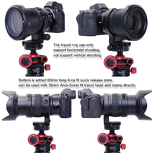 iShoot Lens Collar Tripod Mount Ring Compatible with Nikon Nikkor Z 24-70mm f/2.8 S Lens, Lens Support Holder Bracket Bottom is Arca-Swiss Fit Quick Release Plate Dovetail Groove