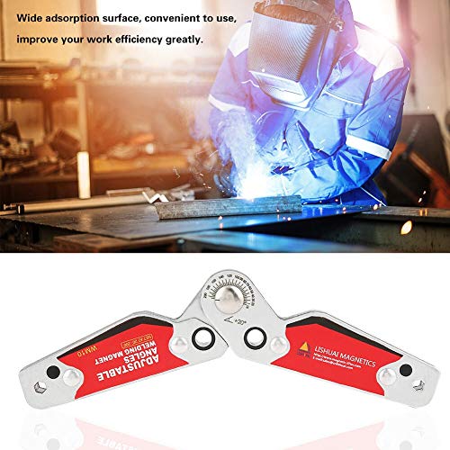 BOROCO Welding Magnet 35kg Pull, Adjustable Magnetic Welding Holder 20°-200° with Scale, Heavy Duty Welder Positioner for Metal Fabrication – Neodymium Hands-Free Tool