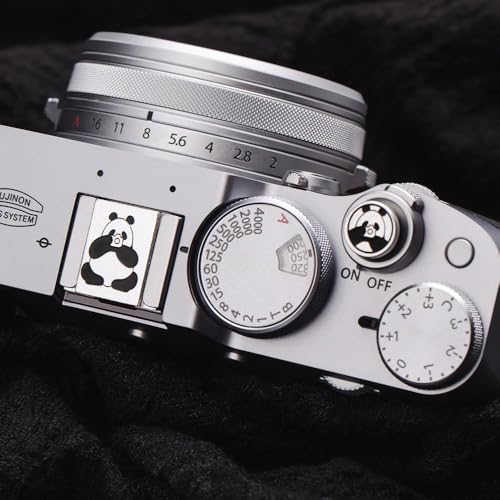 Camera Metal Hot Shoe Cover Protector Cap Cute Button Compatible for Fujifilm X100VI X100V X-M5 X-T4 X-T3 for Nikon ZF Z5 Z6 Z6II (Aluminum Alloy-Set) Aluminum Alloy-Set